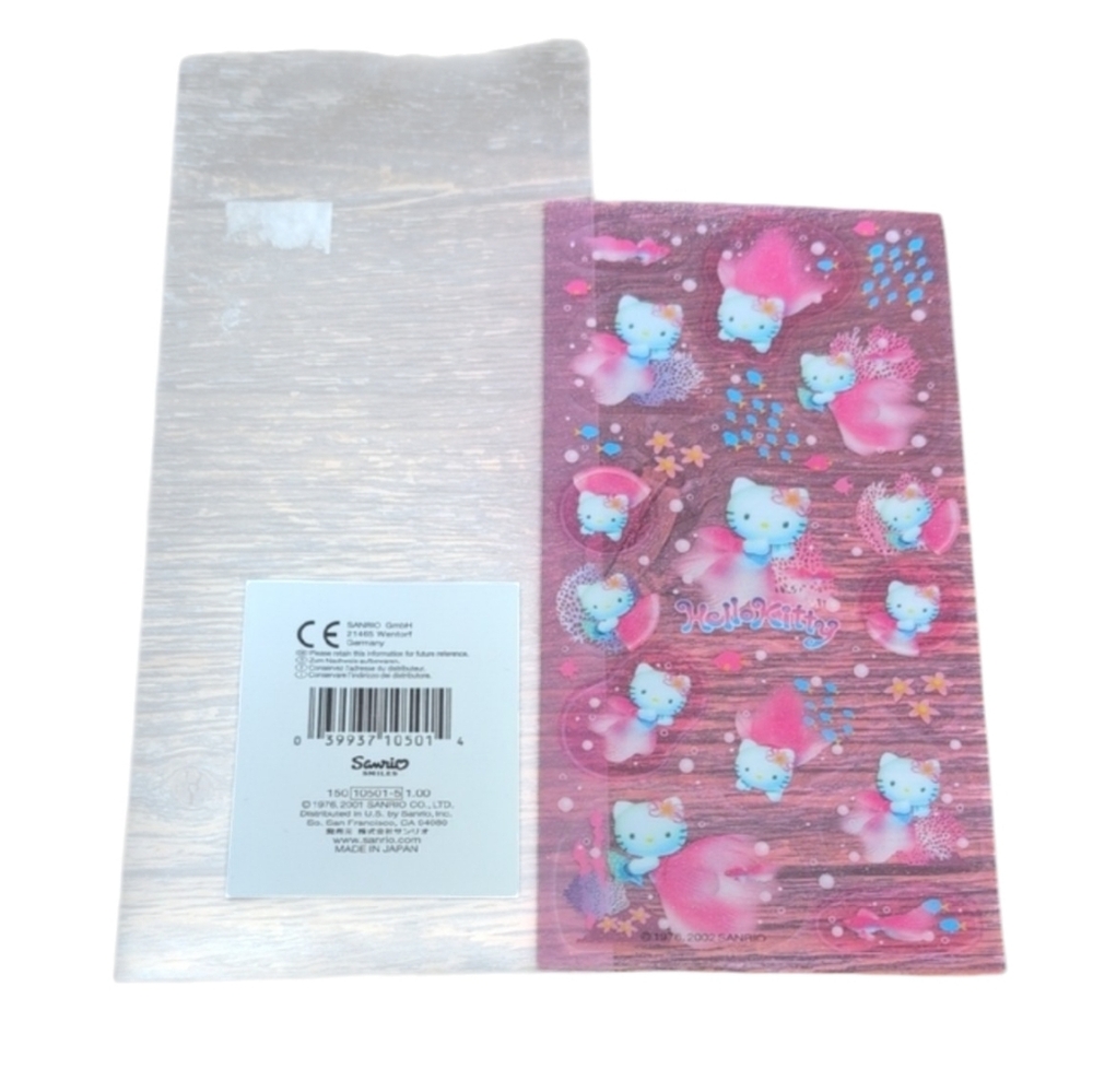 VTG 2001 Y2K Sanrio Hello Kitty Fairy Angel Stickers Sheet Pink Made In Japan